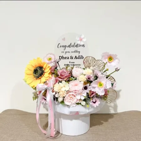 Bloom Box Akrilik Ucapan Wedding Cisoka